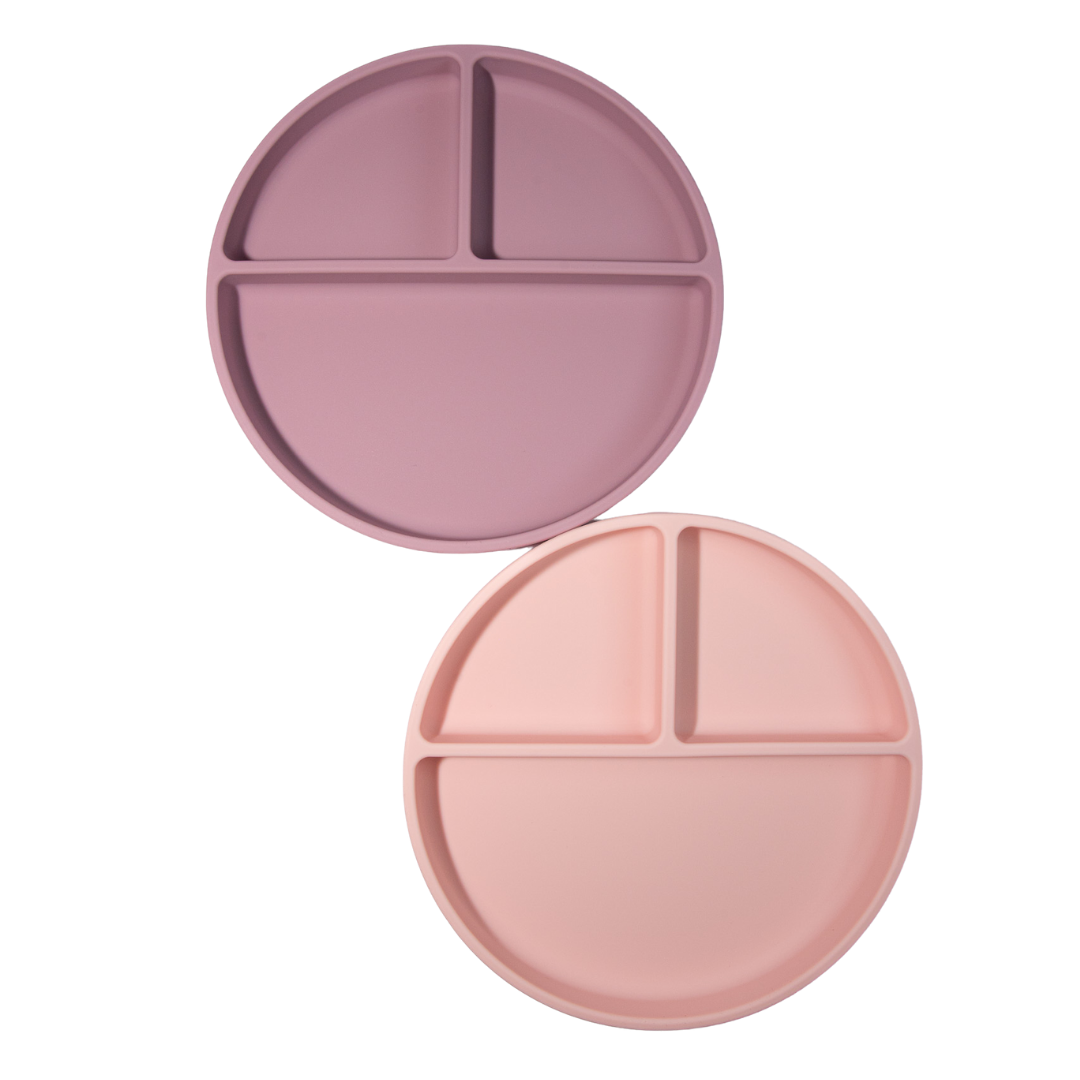 Silikonski krožnik z vakumskim dnom in pokrovom