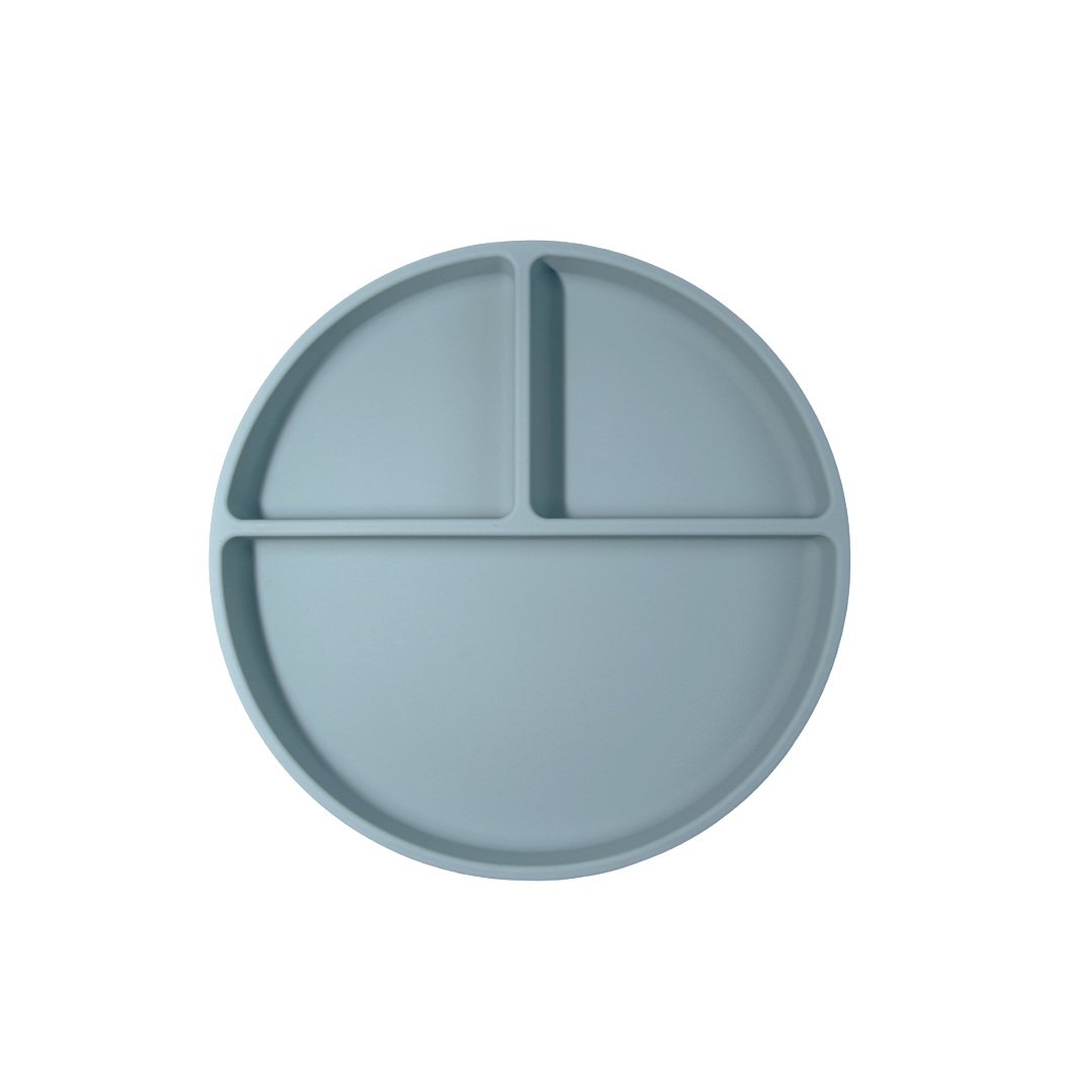 Silikonski krožnik z vakumskim dnom in pokrovom