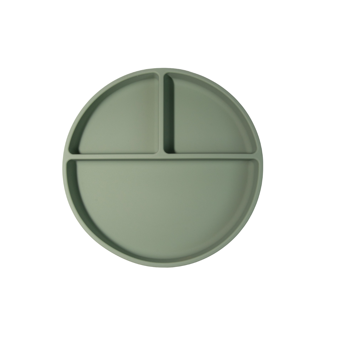 Silikonski krožnik z vakumskim dnom in pokrovom