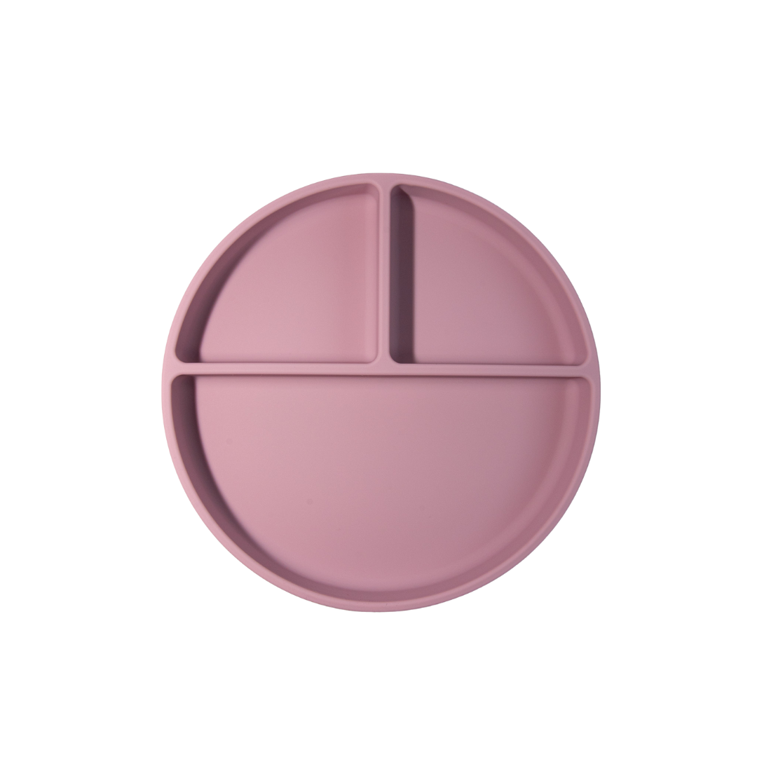 Silikonski krožnik z vakumskim dnom in pokrovom